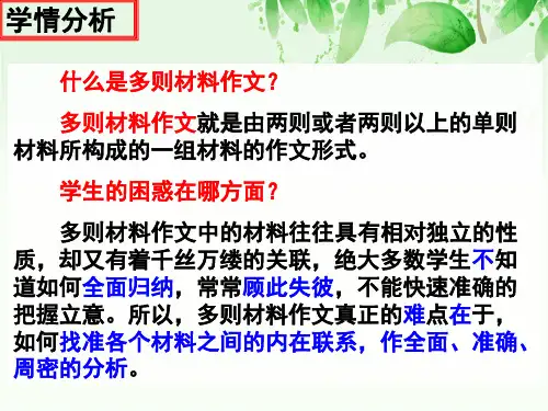 千古文章意为高多则材料的审题立意示范课件