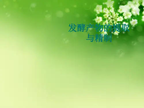 发酵产物的提取与精制