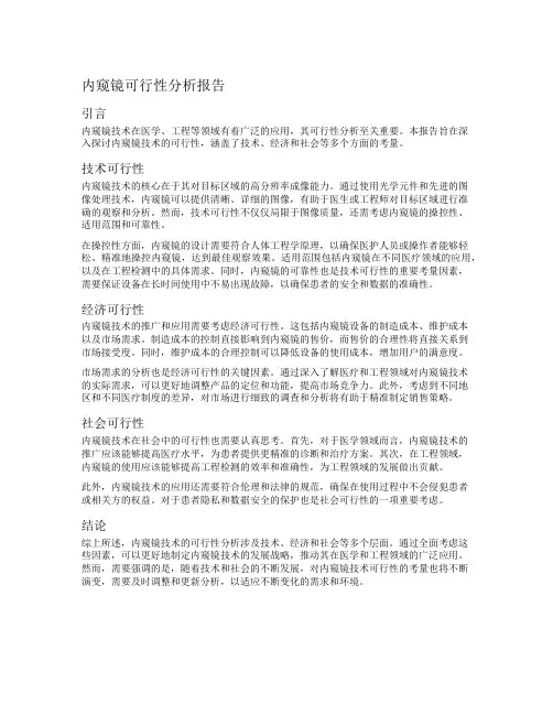 内窥镜可行性分析报告