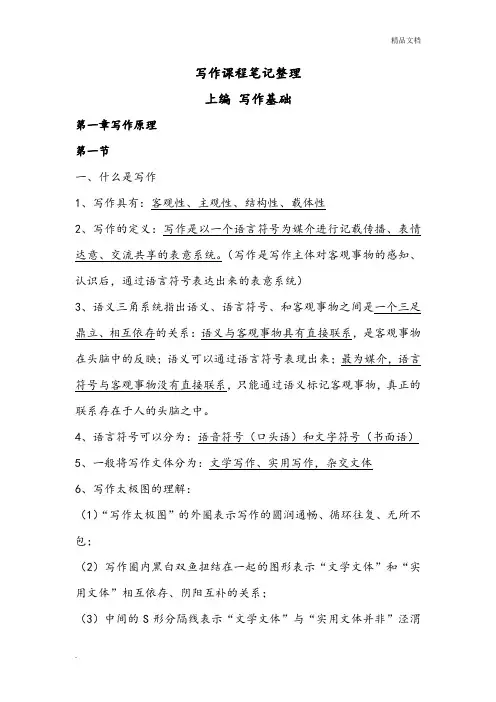 《写作教程》主编第三版(上)笔记整理