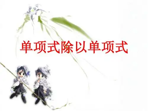 人教版八年级数学上册 14.1.4 单项式除以单项式 课件(共19张PPT)