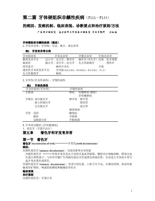 第二篇 牙体硬组织非龋性疾病