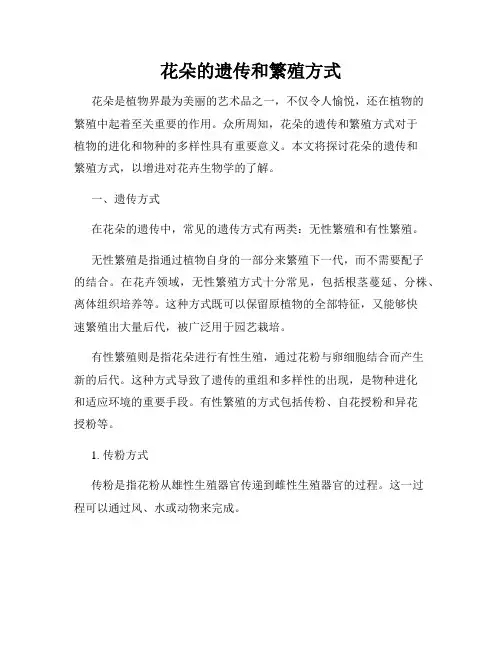 花朵的遗传和繁殖方式