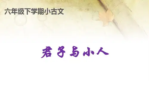 君子与小人ppt