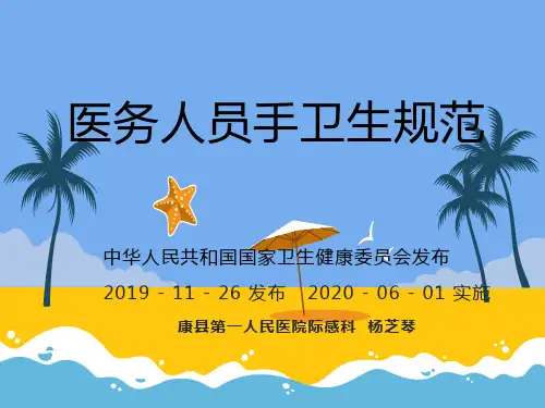 WST313-2019医务人员手卫生规范