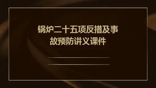 锅炉二十五项反措及事故预防讲义课件