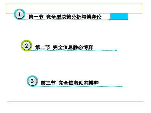 决策理论-第七章-竞争型决策分析-博弈论
