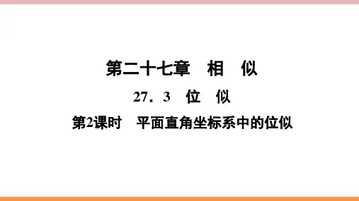 人教版数学九年级下册27.3 第2课时 平面直角坐标系中的位似
