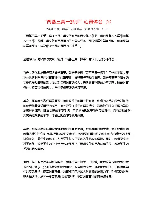 “两基三具一抓手”心得体会3篇