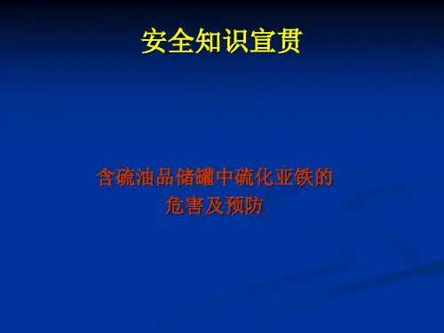 硫化亚铁形成机理及防范