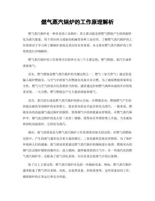 燃气蒸汽锅炉的工作原理解析