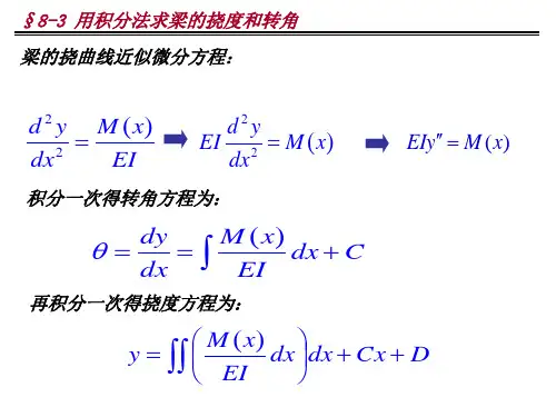 用积分法求梁的挠和转角