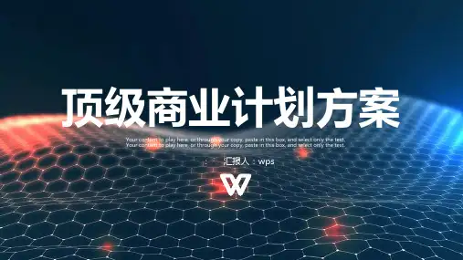 欧美风顶级商业计划书PPT模板