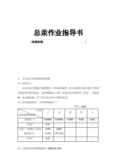总汞作业指导书