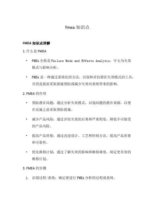 fmea知识点