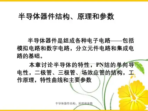 半导体器件结构、原理与参数