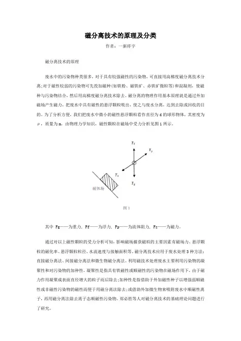 磁分离技术的原理及分类