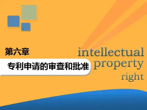 第六章 专利申请的审查和批准