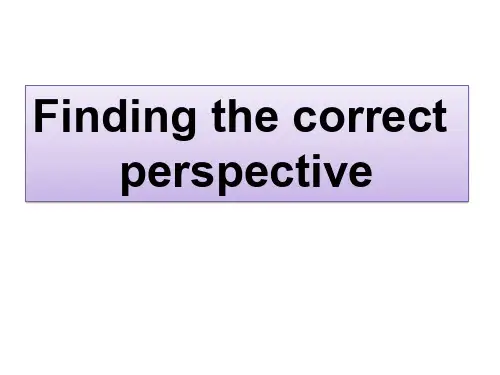人教版高中英语选修11：Finding the correct perspective_课件1
