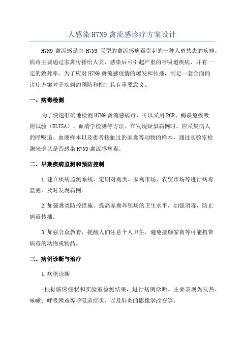 人感染H7N9禽流感诊疗方案设计