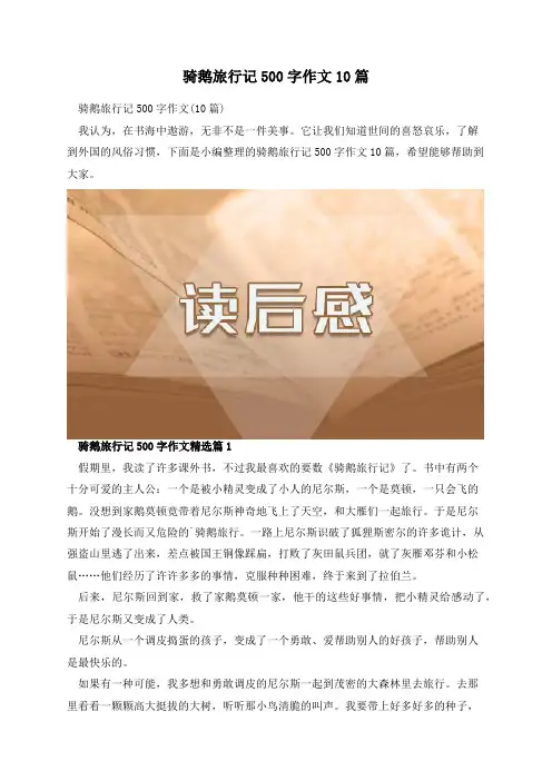 骑鹅旅行记500字作文10篇