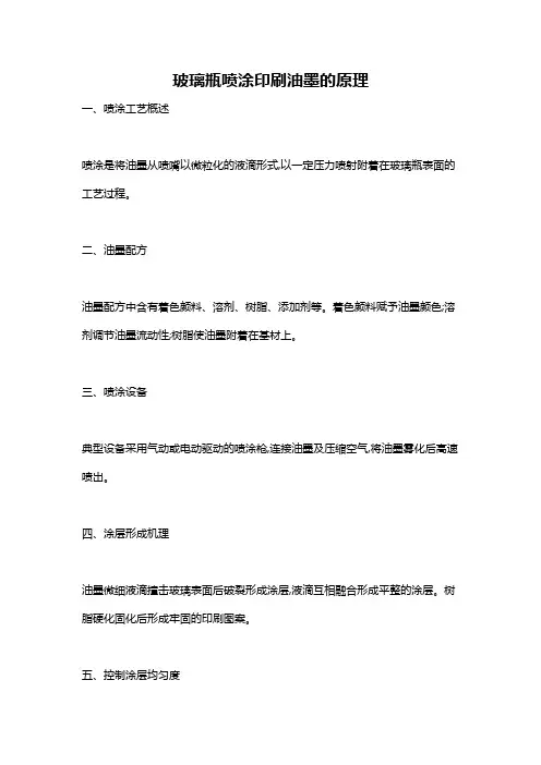 玻璃瓶喷涂印刷油墨的原理