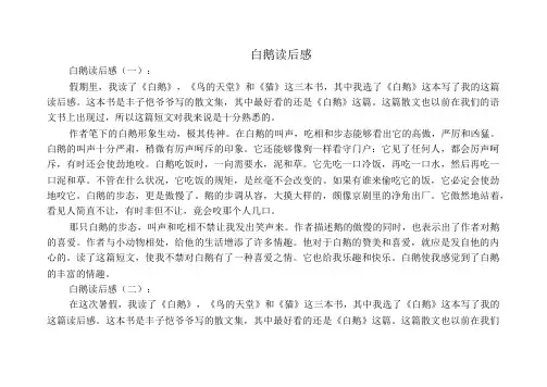 白鹅读后感
