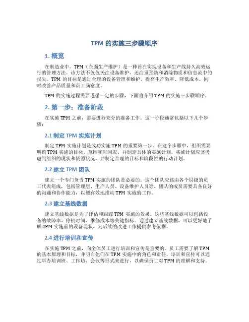 tpm的实施三步骤顺序