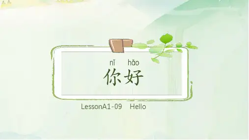 对外汉语在线少儿课程A1-09你好