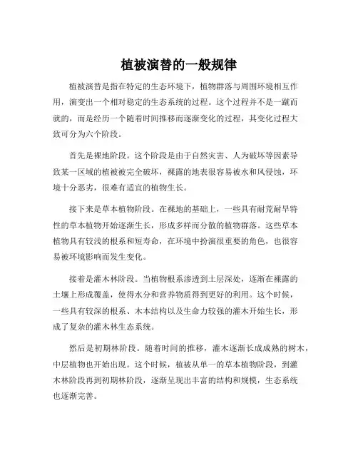 植被演替的一般规律