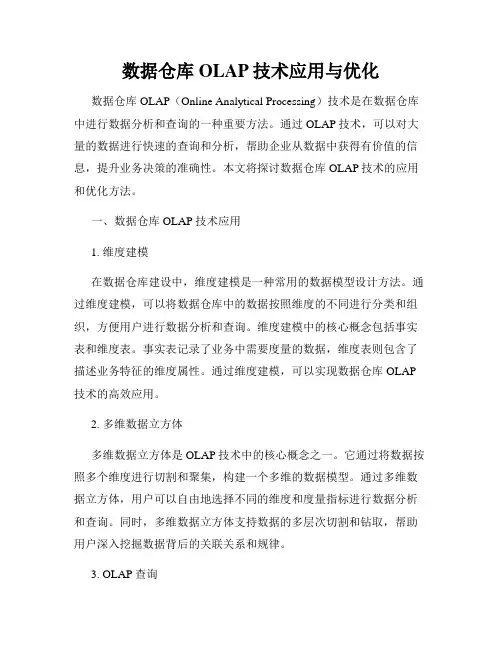 数据仓库OLAP技术应用与优化