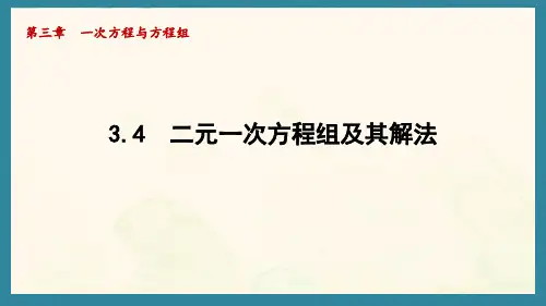 3.4 二元一次方程组及其解法(一)(课件)沪科版(2024)数学七年级上册