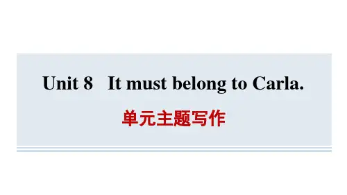 Unit8单元主题写作习题课件人教版英语九年级全册