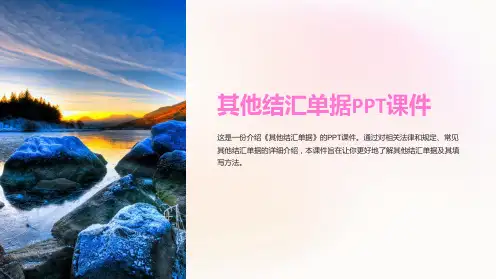 《其他结汇单据》课件 (2)
