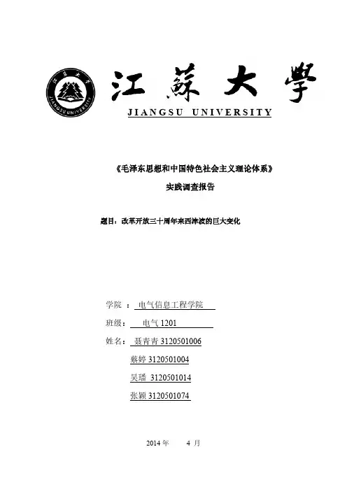 【免费下载】江苏大学社会实践报告