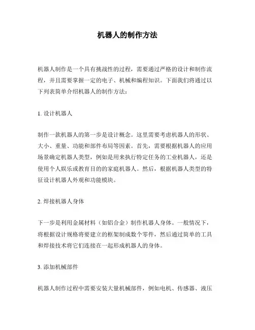 机器人的制作方法