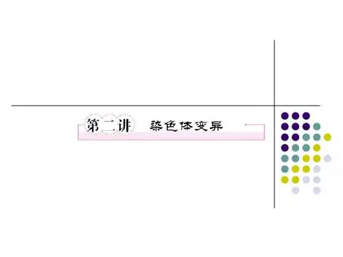 必修二5-2染色体变异