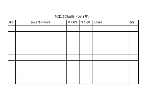 完整版培训台帐