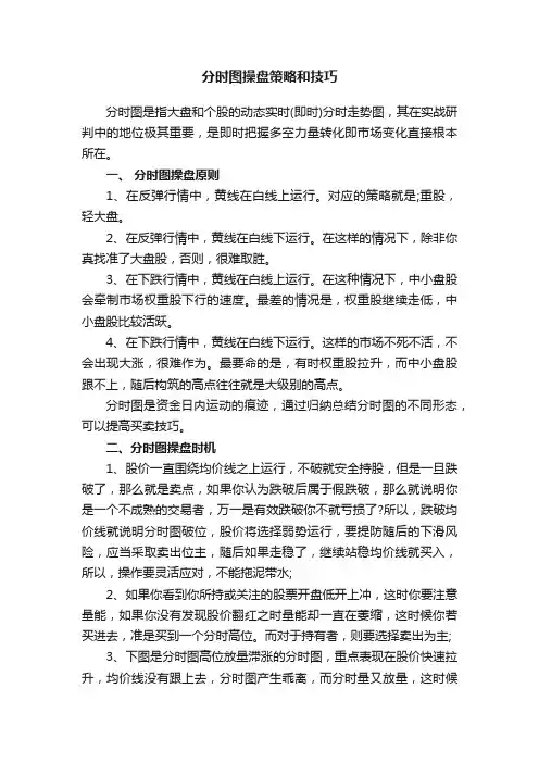 分时图操盘策略和技巧
