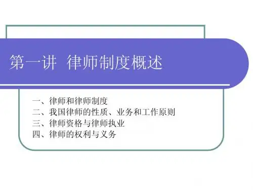 律师实务课件
