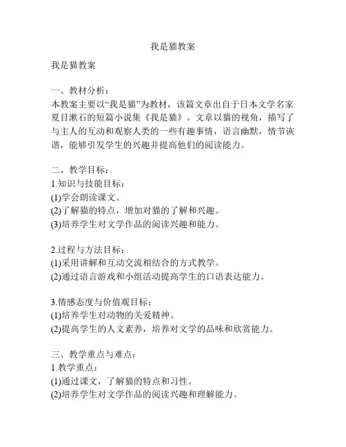 我是猫教案
