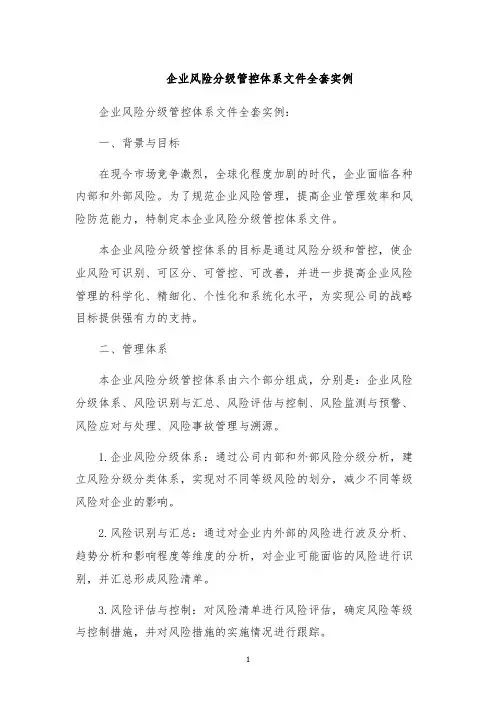 企业风险分级管控体系文件全套实例