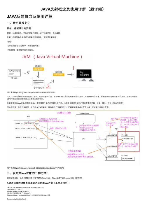 JAVA反射概念及使用详解（超详细）