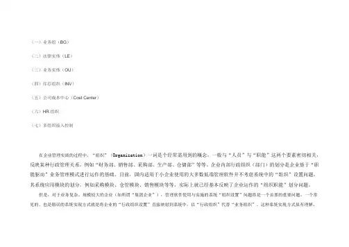 ORACLEEBS组织架构介绍
