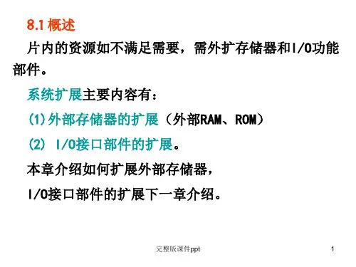 哈工大51单片机存储器扩展(1)