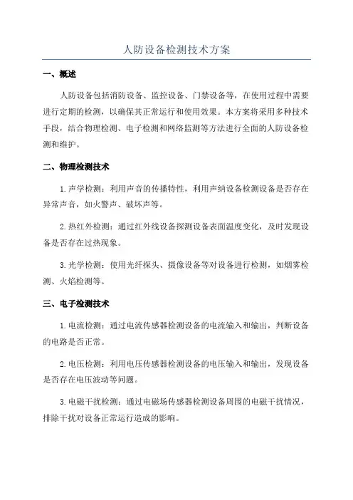 人防设备检测技术方案