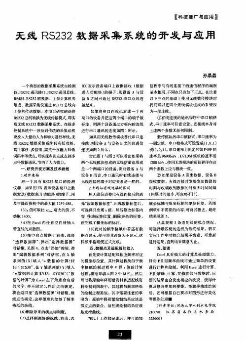 无线RS232数据采集系统的开发与应用