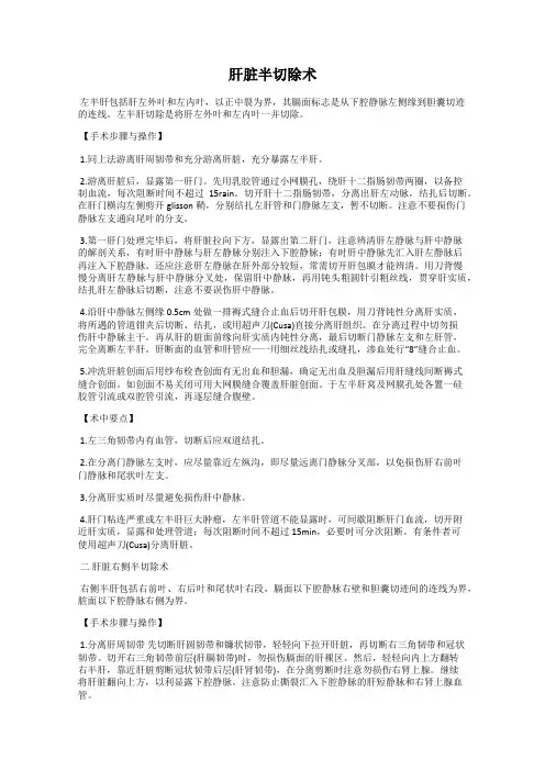 肝脏半切除术