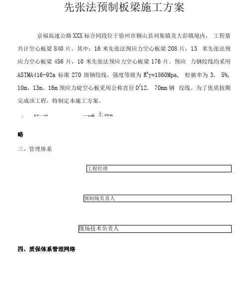 1先张法预制板梁施工方案