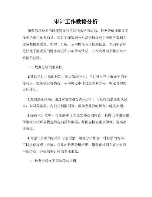 审计工作数据分析
